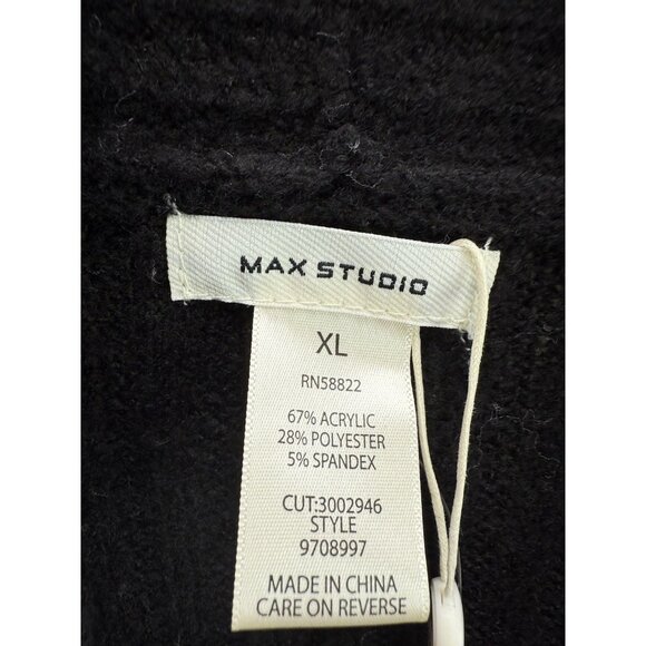 Max Studio Women's Black Wrap Style Sweater Size XL NWT - Picture 4 of 6
